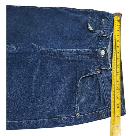 Vintage 90s Calvin Klein Sport Women's Blue Mom Jeans - Dark Washed Hi Rise - 14 - Picture 9 of 11